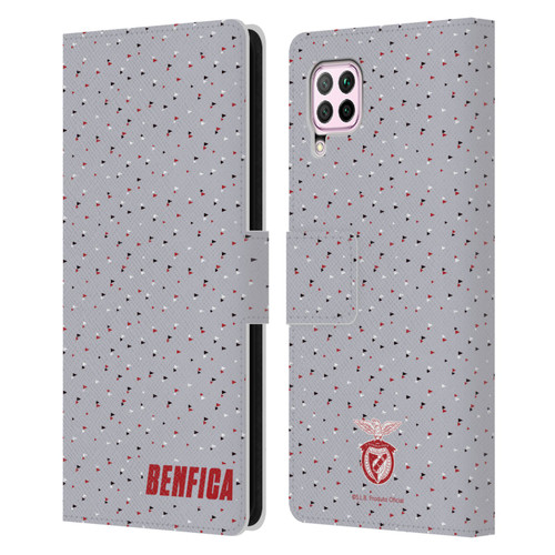 S.L. Benfica 2021/22 Crest Triangles Leather Book Wallet Case Cover For Huawei Nova 6 SE / P40 Lite
