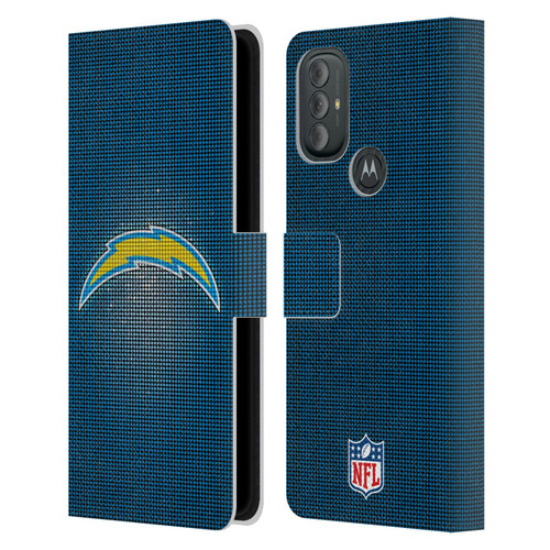 NFL Los Angeles Chargers Artwork LED Leather Book Wallet Case Cover For Motorola Moto G10 / Moto G20 / Moto G30