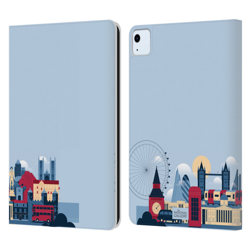 The National Gallery Art London Skyline Leather Book Wallet Case Cover For Apple iPad Air 11 2020/2022/2024