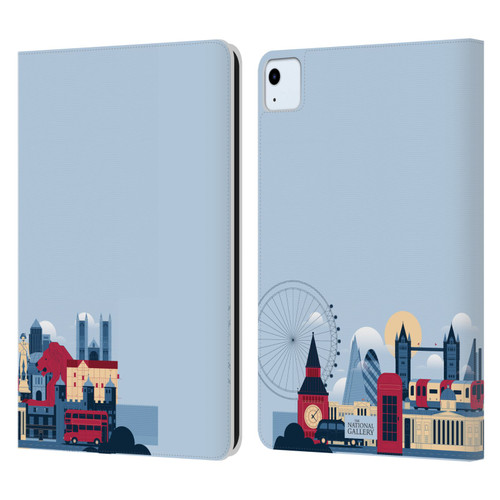The National Gallery Art London Skyline Leather Book Wallet Case Cover For Apple iPad Air 2020 / 2022