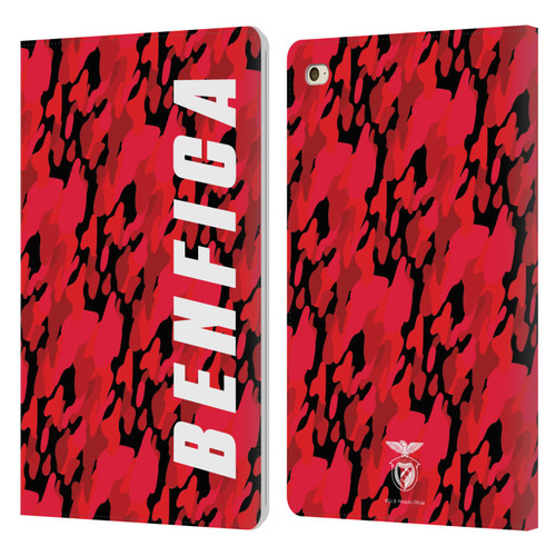 S.L. Benfica 2021/22 Crest Camouflage Leather Book Wallet Case Cover For Apple iPad mini 4