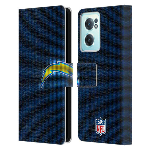 NFL Los Angeles Chargers Artwork LED Leather Book Wallet Case Cover For OnePlus Nord CE 2 5G