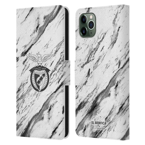 S.L. Benfica 2021/22 Crest Marble Leather Book Wallet Case Cover For Apple iPhone 11 Pro Max