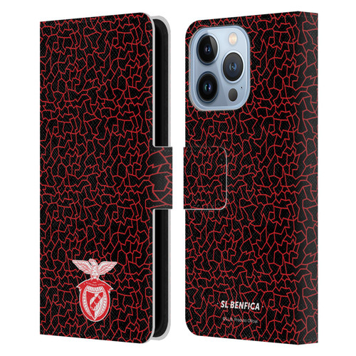 S.L. Benfica 2021/22 Crest Mosaic Pattern Leather Book Wallet Case Cover For Apple iPhone 13 Pro