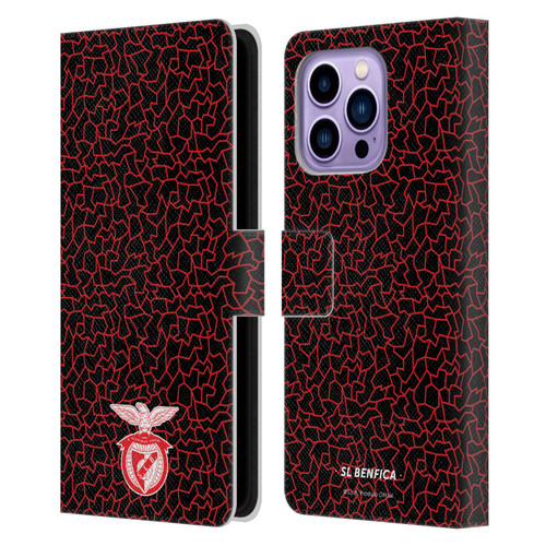 S.L. Benfica 2021/22 Crest Mosaic Pattern Leather Book Wallet Case Cover For Apple iPhone 14 Pro Max
