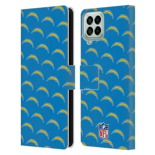 NFL Los Angeles Chargers Artwork Patterns Leather Book Wallet Case Cover For Samsung Galaxy M53 (2022)
