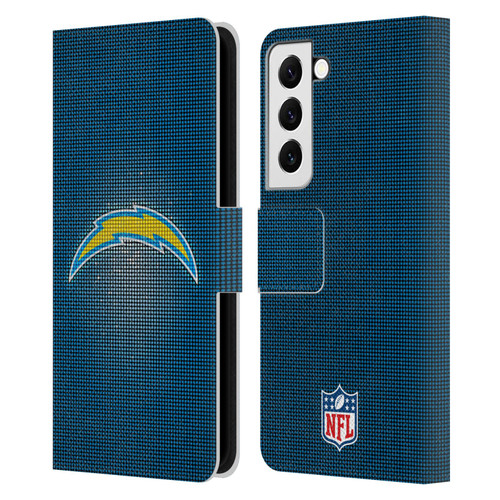 NFL Los Angeles Chargers Artwork LED Leather Book Wallet Case Cover For Samsung Galaxy S22 5G