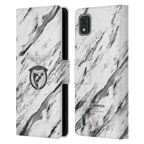 S.L. Benfica 2021/22 Crest Marble Leather Book Wallet Case Cover For Nokia C2 2nd Edition