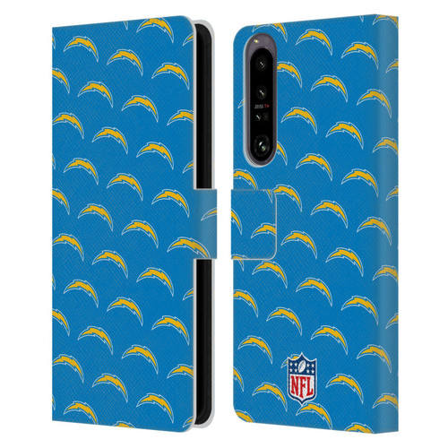 NFL Los Angeles Chargers Artwork Patterns Leather Book Wallet Case Cover For Sony Xperia 1 IV