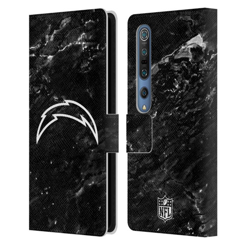 NFL Los Angeles Chargers Artwork Marble Leather Book Wallet Case Cover For Xiaomi Mi 10 5G / Mi 10 Pro 5G