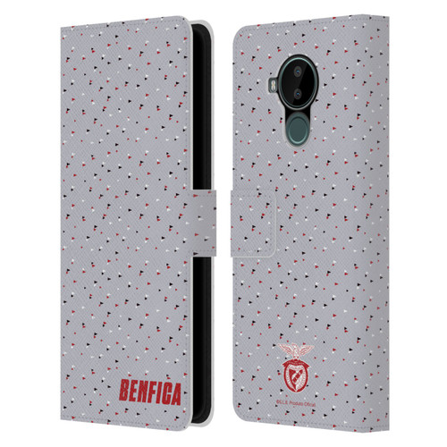 S.L. Benfica 2021/22 Crest Triangles Leather Book Wallet Case Cover For Nokia C30