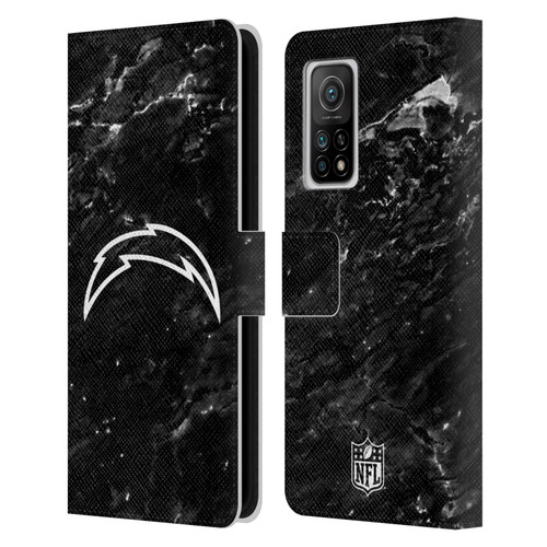 NFL Los Angeles Chargers Artwork Marble Leather Book Wallet Case Cover For Xiaomi Mi 10T 5G