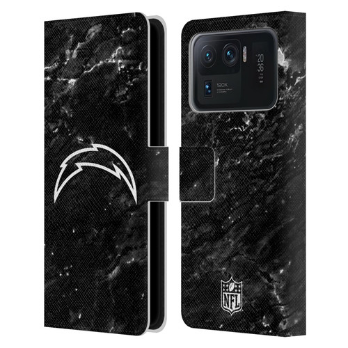 NFL Los Angeles Chargers Artwork Marble Leather Book Wallet Case Cover For Xiaomi Mi 11 Ultra