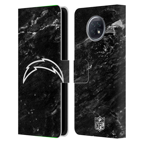 NFL Los Angeles Chargers Artwork Marble Leather Book Wallet Case Cover For Xiaomi Redmi Note 9T 5G
