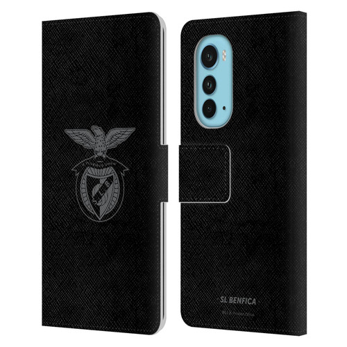 S.L. Benfica 2021/22 Crest Black Leather Book Wallet Case Cover For Motorola Edge (2022)