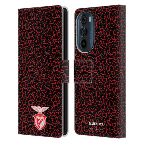 S.L. Benfica 2021/22 Crest Mosaic Pattern Leather Book Wallet Case Cover For Motorola Edge 30