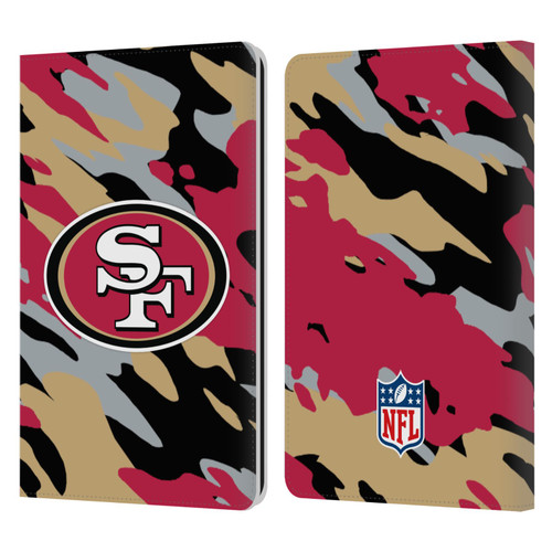 NFL San Francisco 49Ers Logo Camou Leather Book Wallet Case Cover For Amazon Kindle Paperwhite 1 / 2 / 3