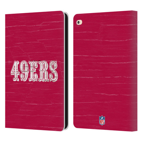NFL San Francisco 49Ers Logo Distressed Look Leather Book Wallet Case Cover For Apple iPad Air 2 (2014)