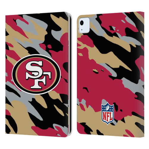 NFL San Francisco 49Ers Logo Camou Leather Book Wallet Case Cover For Apple iPad Air 11 2020/2022/2024/2025