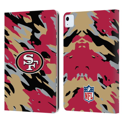 NFL San Francisco 49Ers Logo Camou Leather Book Wallet Case Cover For Apple iPad Air 2020 / 2022