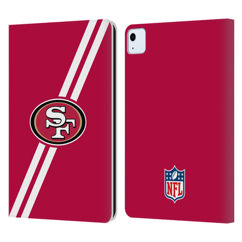NFL San Francisco 49Ers Logo Stripes Leather Book Wallet Case Cover For Apple iPad Air 2020 / 2022