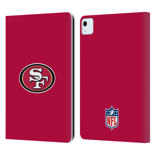 NFL San Francisco 49Ers Logo Plain Leather Book Wallet Case Cover For Apple iPad Air 2020 / 2022