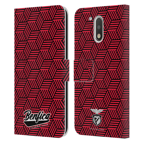 S.L. Benfica 2021/22 Crest Geometric Leather Book Wallet Case Cover For Motorola Moto G41