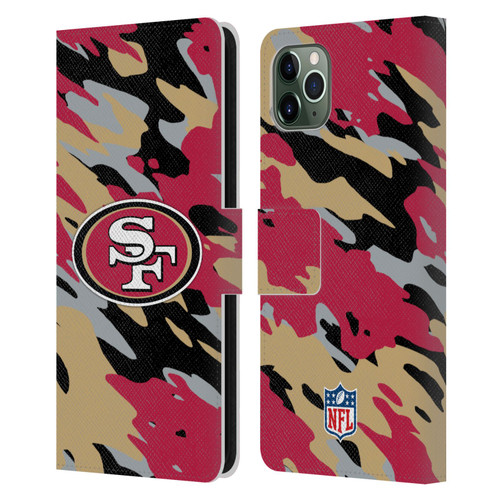 NFL San Francisco 49Ers Logo Camou Leather Book Wallet Case Cover For Apple iPhone 11 Pro Max