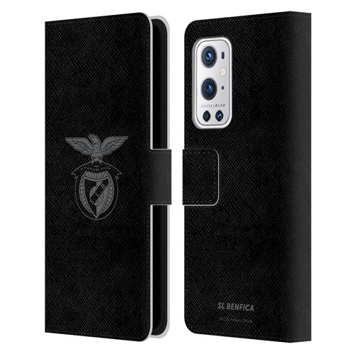 S.L. Benfica 2021/22 Crest Black Leather Book Wallet Case Cover For OnePlus 9 Pro