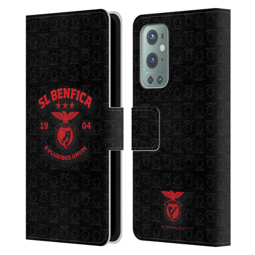 S.L. Benfica 2021/22 Crest E Pluribus Unum Leather Book Wallet Case Cover For OnePlus 9