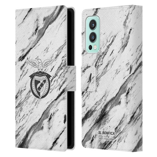 S.L. Benfica 2021/22 Crest Marble Leather Book Wallet Case Cover For OnePlus Nord 2 5G