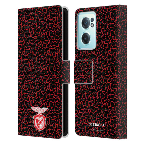 S.L. Benfica 2021/22 Crest Mosaic Pattern Leather Book Wallet Case Cover For OnePlus Nord CE 2 5G