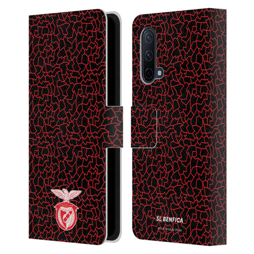 S.L. Benfica 2021/22 Crest Mosaic Pattern Leather Book Wallet Case Cover For OnePlus Nord CE 5G