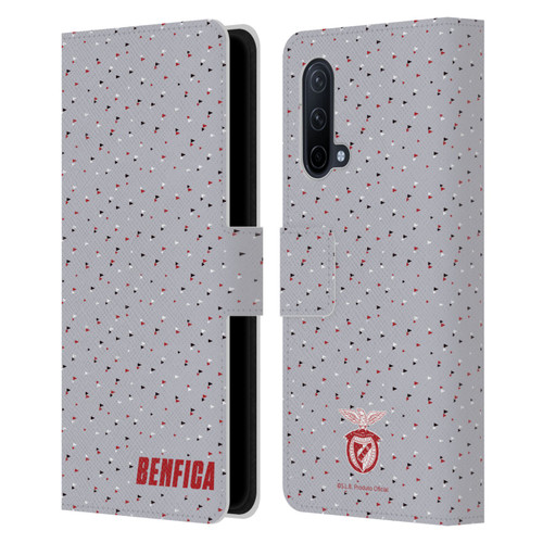 S.L. Benfica 2021/22 Crest Triangles Leather Book Wallet Case Cover For OnePlus Nord CE 5G
