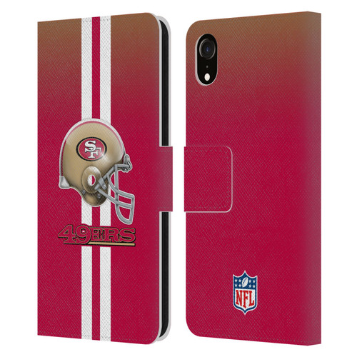 NFL San Francisco 49Ers Logo Helmet Leather Book Wallet Case Cover For Apple iPhone XR