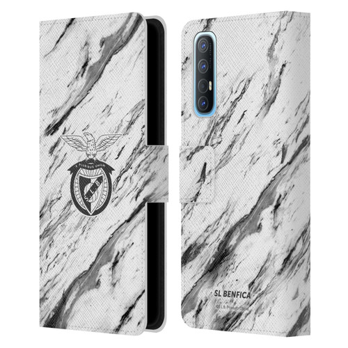 S.L. Benfica 2021/22 Crest Marble Leather Book Wallet Case Cover For OPPO Find X2 Neo 5G