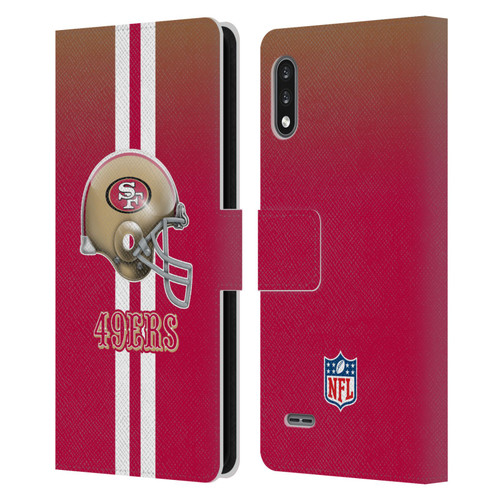 NFL San Francisco 49Ers Logo Helmet Leather Book Wallet Case Cover For LG K22