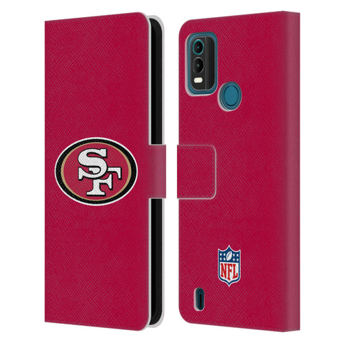 NFL San Francisco 49Ers Logo Plain Leather Book Wallet Case Cover For Nokia G11 Plus