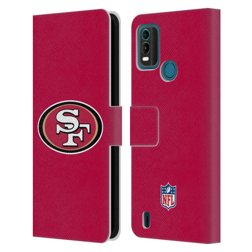 NFL San Francisco 49Ers Logo Plain Leather Book Wallet Case Cover For Nokia G11 Plus