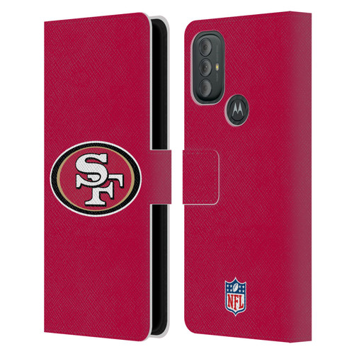 NFL San Francisco 49Ers Logo Plain Leather Book Wallet Case Cover For Motorola Moto G10 / Moto G20 / Moto G30