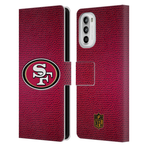 NFL San Francisco 49Ers Logo Football Leather Book Wallet Case Cover For Motorola Moto G52