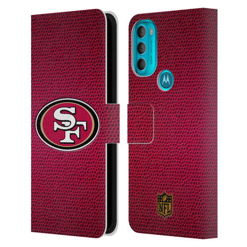 NFL San Francisco 49Ers Logo Football Leather Book Wallet Case Cover For Motorola Moto G71 5G