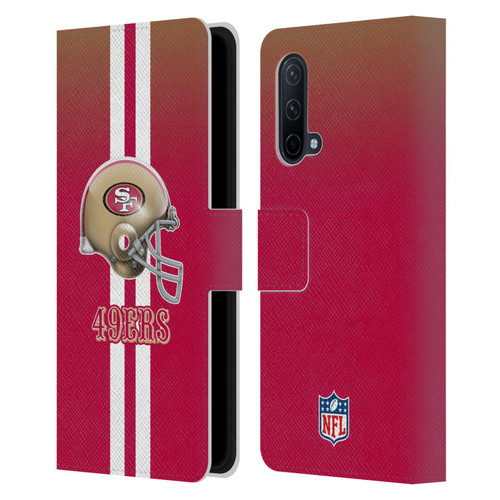 NFL San Francisco 49Ers Logo Helmet Leather Book Wallet Case Cover For OnePlus Nord CE 5G