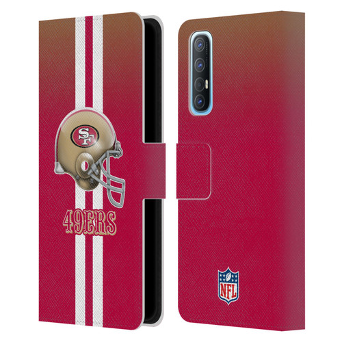 NFL San Francisco 49Ers Logo Helmet Leather Book Wallet Case Cover For OPPO Find X2 Neo 5G