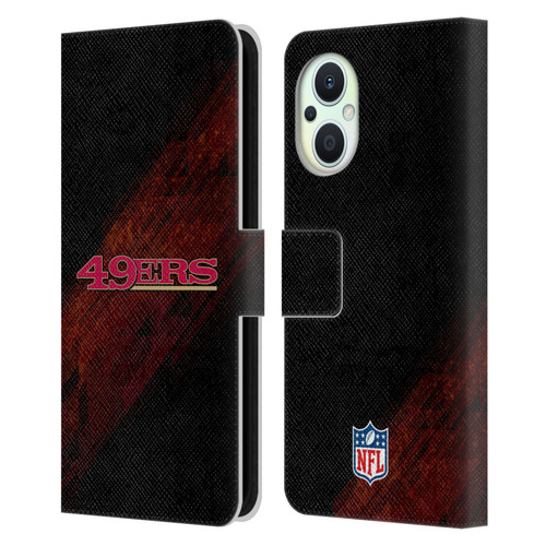 NFL San Francisco 49Ers Logo Blur Leather Book Wallet Case Cover For OPPO Reno8 Lite