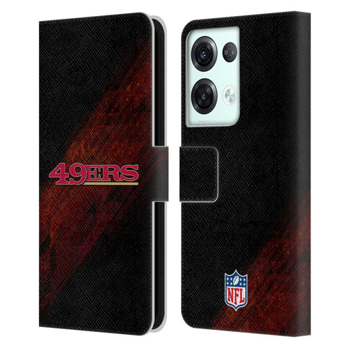 NFL San Francisco 49Ers Logo Blur Leather Book Wallet Case Cover For OPPO Reno8 Pro