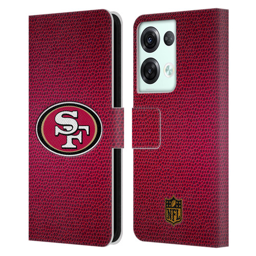 NFL San Francisco 49Ers Logo Football Leather Book Wallet Case Cover For OPPO Reno8 Pro