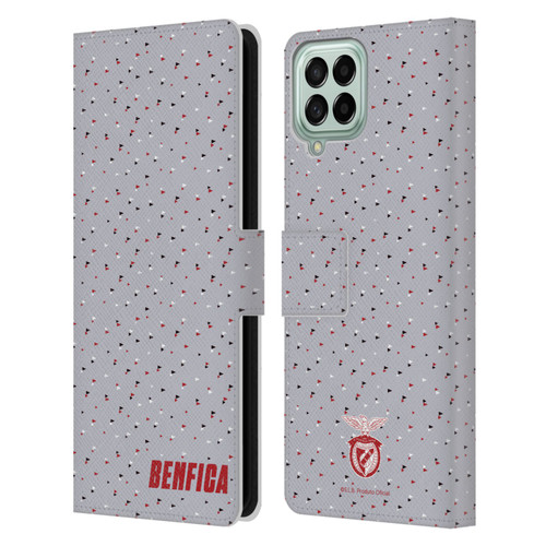 S.L. Benfica 2021/22 Crest Triangles Leather Book Wallet Case Cover For Samsung Galaxy M33 (2022)