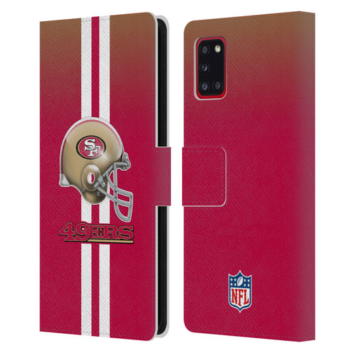 NFL San Francisco 49Ers Logo Helmet Leather Book Wallet Case Cover For Samsung Galaxy A31 (2020)