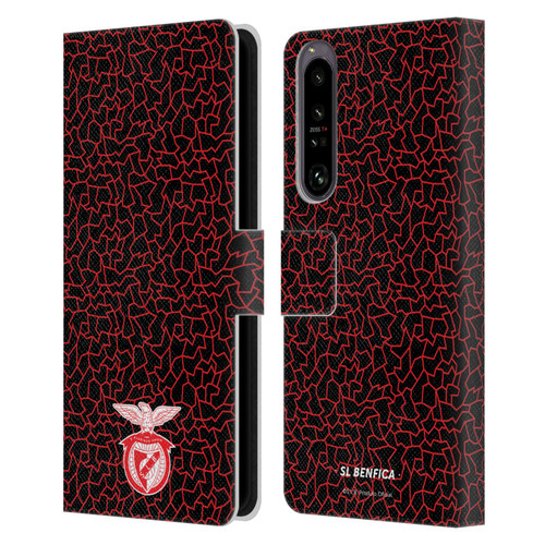 S.L. Benfica 2021/22 Crest Mosaic Pattern Leather Book Wallet Case Cover For Sony Xperia 1 IV
